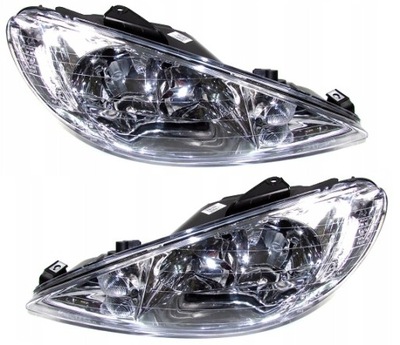 Комплект фари peugeot 206, 1998-2009 фото №1