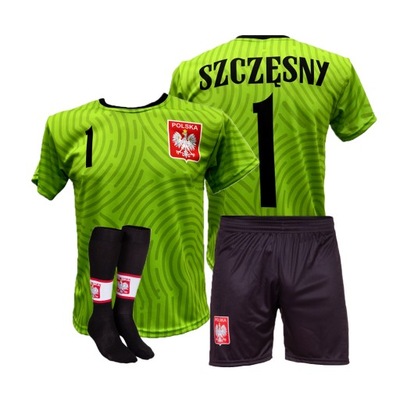 SZCZĘSNY Polska LIM strój komplet + getry r. 152