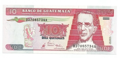 GWATEMALA 10 QUETZALES 1998 P101 UNC (8560)