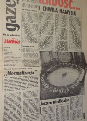 1989 r. Gazeta Wyborcza nr 21