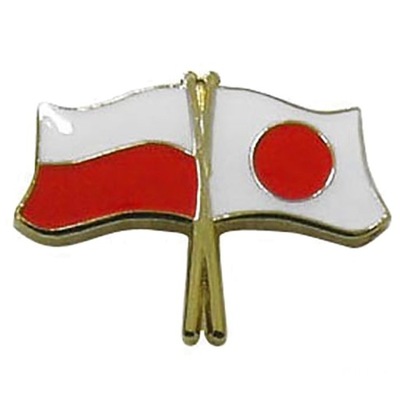 Przypinka pin wpinka flaga Polska-Japonia