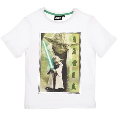 Koszulka na krótki rękaw biała Star Wars Yoda 116