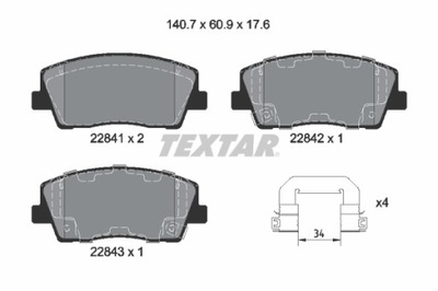 ZAPATAS DE FRENADO PARTE DELANTERA KIA STINGER 2.0/2.2D 06.17-  