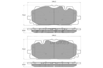 TOMEX BRAKES TRINKELĖS STABDŽIŲ AUDI Q7 15- PRIEK. 