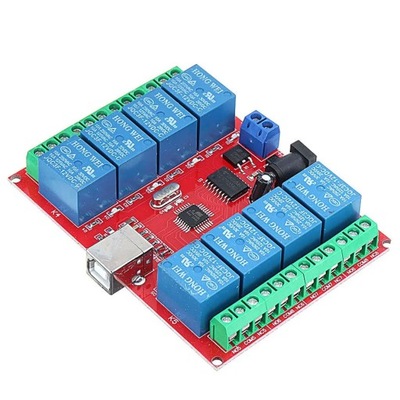 Moduł 8 przekaźników sterowanych poprzez USB