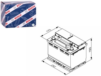 АКУМУЛЯТОР BOSCH 12V 60AH 640A СТАРТ&STOP EFB P + 1 242X175X190 B13