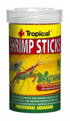 TROPICAL Shrimp Sticks pokarm tonące pałeczki dla krewetek puszka 100 ml