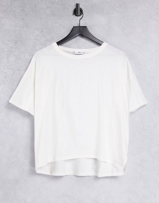 Mango biały T-shirt oversize defekt M