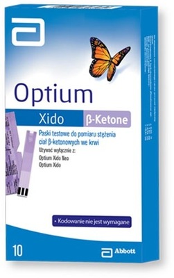 Optium Xido do pomiaru ciał ketonowych 10 szt