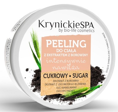 Krynickie Spa CUKROWY PEELING z Borowiną 280g