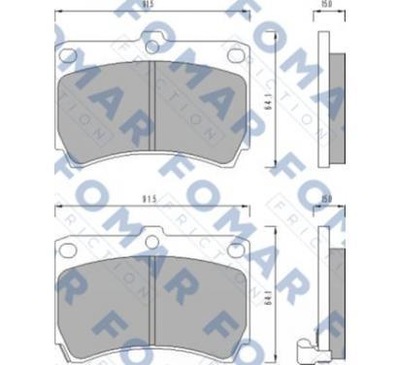 Fomar гальмівні колодки гальмівні mazda 121/ 323/ фото №1