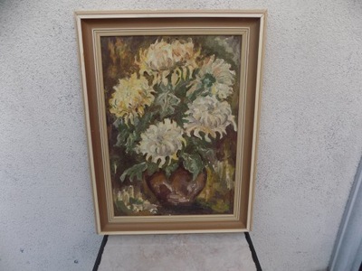 PRZEPIĘKNY OBRAZ OLEJNY , SYGNOWANY 90/64 CM