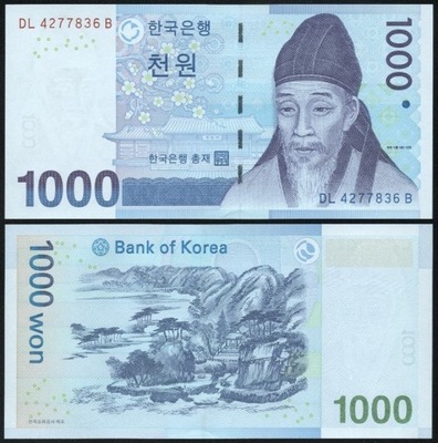 $ Korea Południowa 1000 WON P-54a UNC 2007