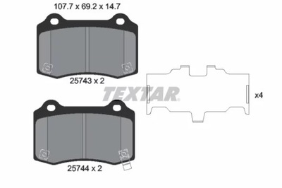 2574301/TEX ZAPATAS DE FRENADO PARTE TRASERA  