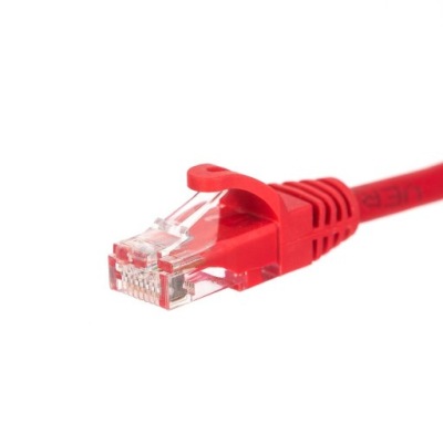 Patchcord RJ45, kat. 5e UTP, 15m, Netrack, czerwony