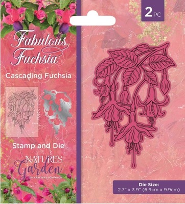 Wykrojnik i stempel Fabulous Fuchsia Cascading Fuchsia (NGA-FF-STD-CAFU)