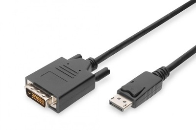 Kabel adapter DIGITUS DisplayPort z zatrzaskiem 1080p 60Hz FHD Typ DP/DVI-D