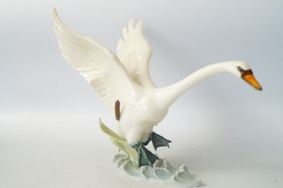Piękny łabędź - porcelanowa figura - HUTSCHENREUTHER