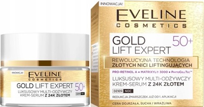 Eveline Krémové sérum GOLD LIFT EXPERT 24k zlato 50+