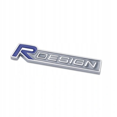 EMBLEMA INSIGNIA INSCRIPCIÓN CROMO METAL R DESIGN VOLVO  