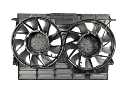 Новый комплект корпус 2x вентилятор audi vw porsche 4m0121207 4m0121003b фото №1