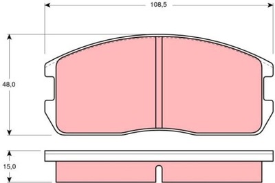 JC C15024JC ЗАМІННИК GDB365 КОМПЛЕКТ КОЛОДОК ШАЛЬМІВНИХ MITSUBISHI LANCER