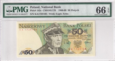 50 Złotych Polska 1988 PMG 66 EPQ