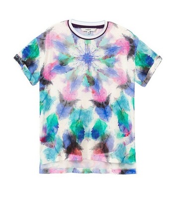 Desigual top bluzka t-shirt wzorzysty kolorowy 36 S M 38 U47