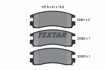 ZAPATAS DE FRENADO OPEL PARTE TRASERA SINTRA 96- 2336101  