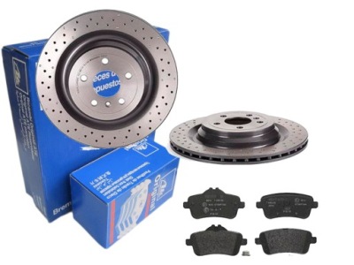 Гальмівні диски + гальмівні колодки ate задня mercedes x166 w166 amg фото №1