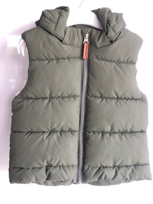 H&M BEZRĘKAWNIK KAMIZELKA PUFFER DINOZAUR 92