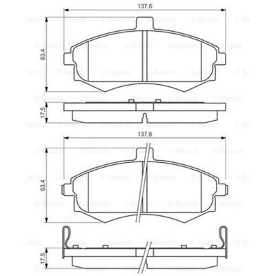 SET PADS HAMULCOWYCH, BRAKES TARCZOWE BOSCH 0 986 424 810  