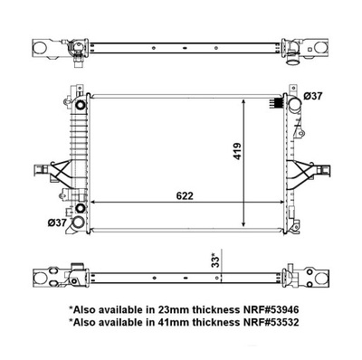 РАДИАТОР ВОДЫ VOLVO S60 00-10/S80 98-06 2.4D