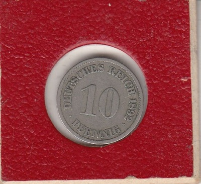 Niemcy Cesarstwo 10 pfennig 1892 A