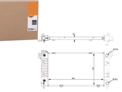 Радиатор chrysler voyager 95- nrf фото №1