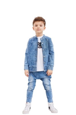 All For Kids bomberka jeansowa niebieska 140/146ma