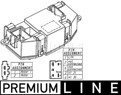 REGULATOR, VENTILIATORIUS PŪTIMO : VIDAUS MAHLE ABR 56 000P 