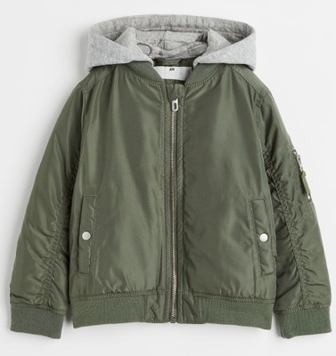 H&M KURTKA bomberka overzise R.134/140 khaki