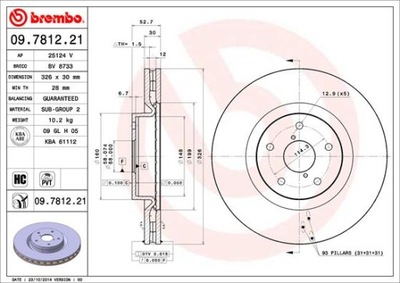 DISC BRAKE BREMBO BRE 09.7812.21  