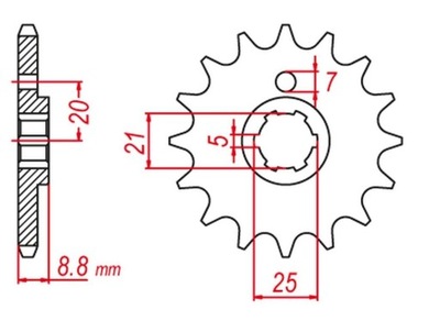 GROSSKOPF ЗУБЧАТКА ПЕРЕДНЯ 725 13 CR/WR 250/360 90