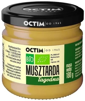 Musztarda Łagodna Z Octem Cydrowym Bio 180 G - OCTIM