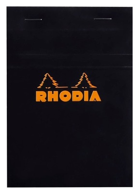 Blok Rhodia N°13 A6 10,5x14,8 cm, kratka, czarny