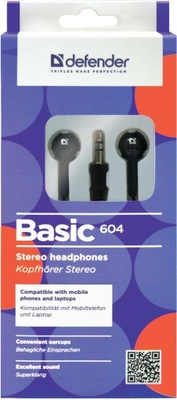 Słuchawki Defender BASIC 604 douszne czarne