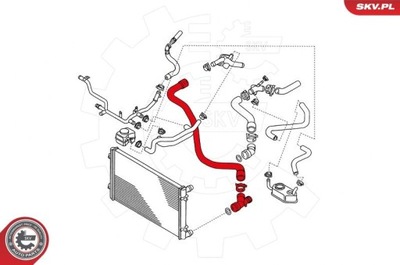 ПАТРУБОК РАДИАТОРА AUDI A3 1.6 96-97