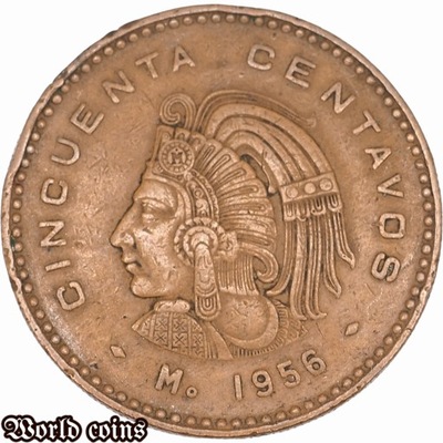 50 CENTAVOS 1956 MEKSYK