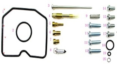 КОМПЛЕКТ РЕМОНТНЫЙ КАРБЮРАТОРА KAWASAKI KLF 300B BAYOU '96-'05 (26-1227)