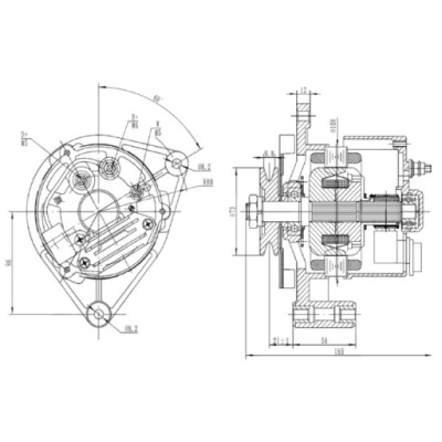 Hella генератор ca76ir, 14 v фото №1