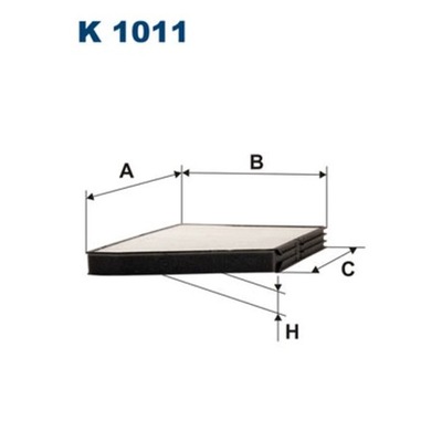 FILTR, VENTILACIÓN PRZESTRZENI PASAZERSKIEJ FILTRON K 1011  