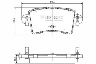 Nipparts тормозные колодки тормозные nissan interstar dci 80 фото №1