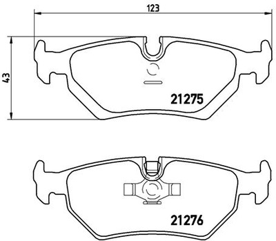 BREMBO P 23 062 KOMPLEKTAS TRINKELIŲ HAMULCOWYCH, STABDŽIAI DISKINIAI 